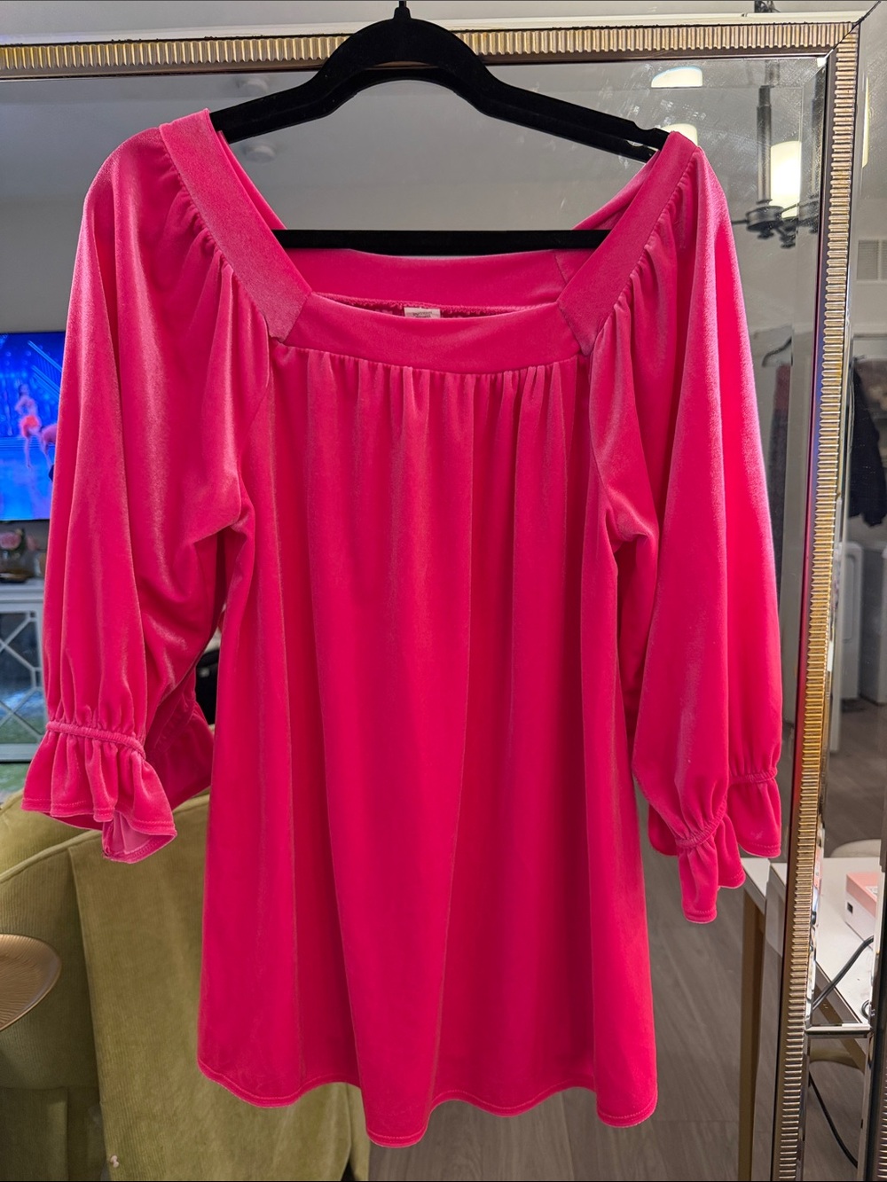 Women’s Hot Pink Off-Shoulder Blouse